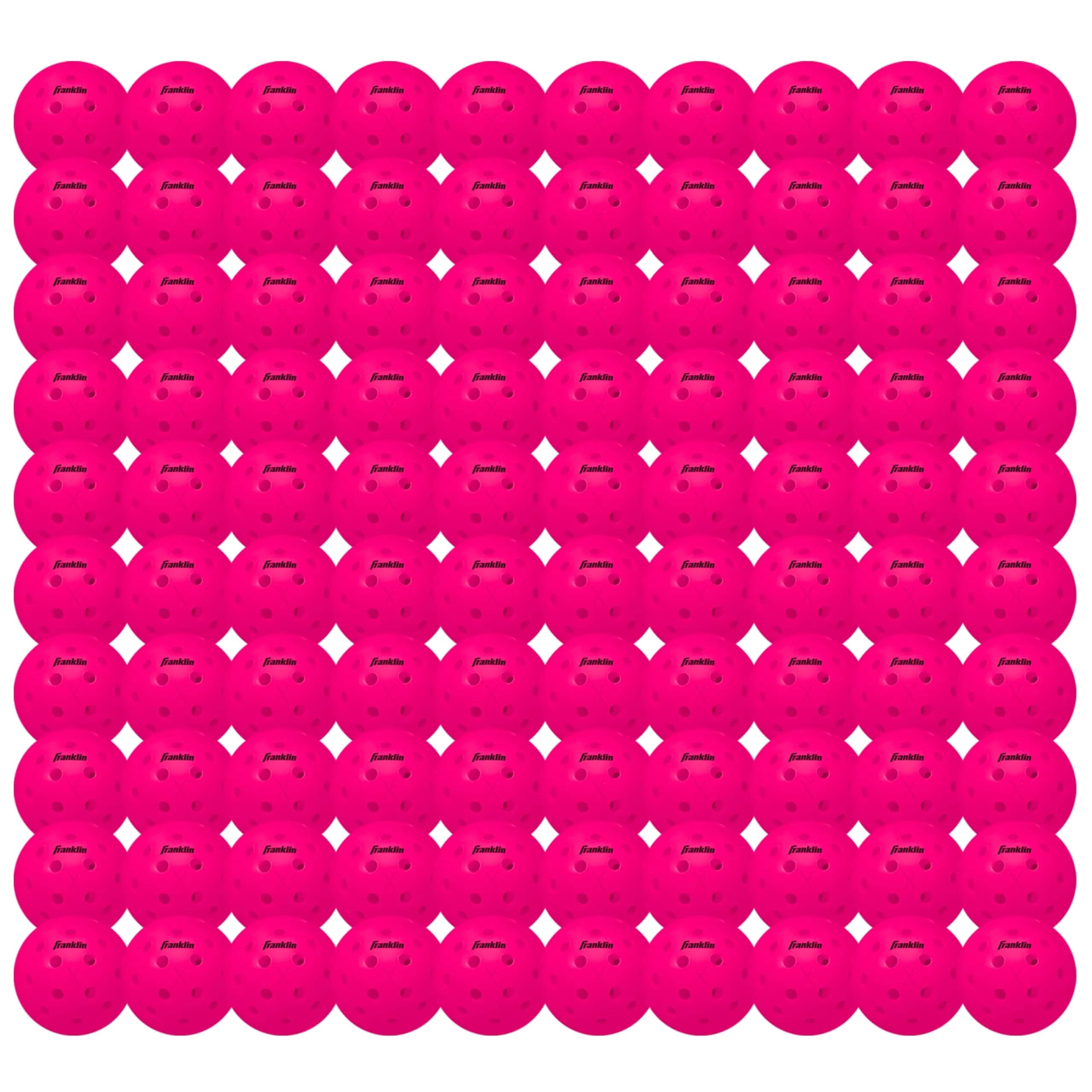 Franklin Sports X-40 Performance Outdoor Pickleballs 74mm (100 Pack) | USAPA Approved for True Flight & Spin