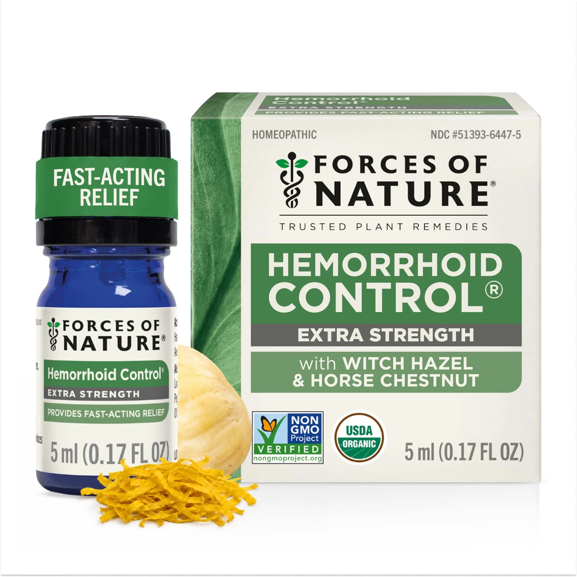 Forces of Nature Hemorrhoid Treatment Extra Strength 5ml | Organic Homeopathic Oil for Fast Relief - main product image