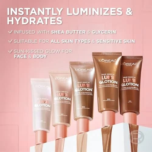 L'Oreal Paris True Match Lumi Glotion Natural Glow Enhancer 40ml (1.35 Fl Oz) | Hydrating Liquid Highlighter for Sun-Kissed Glow thumbnail 6