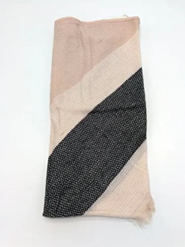 Wander Agio Womens Warm Scarf Triangle Winter Shawls Large Scarves Stripe Plaid Fichu Big Plaid Grey Pink 11 | Thick & Warm thumbnail 5