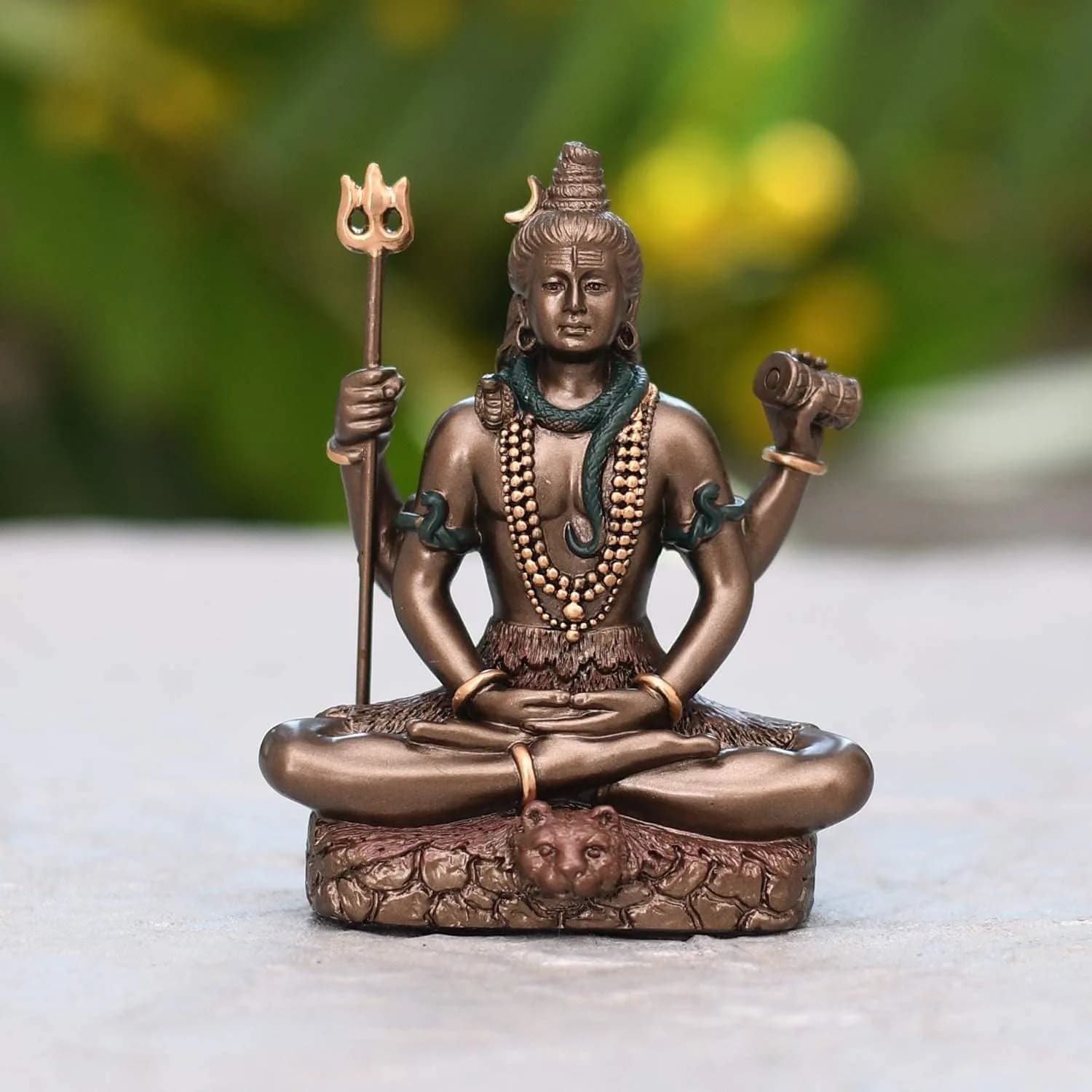 Collectible India Lord Shiv Idol 8.6cm (3.4 Inches) | Intricately Detailed Cold Cast Bronze Figurine - main product image
