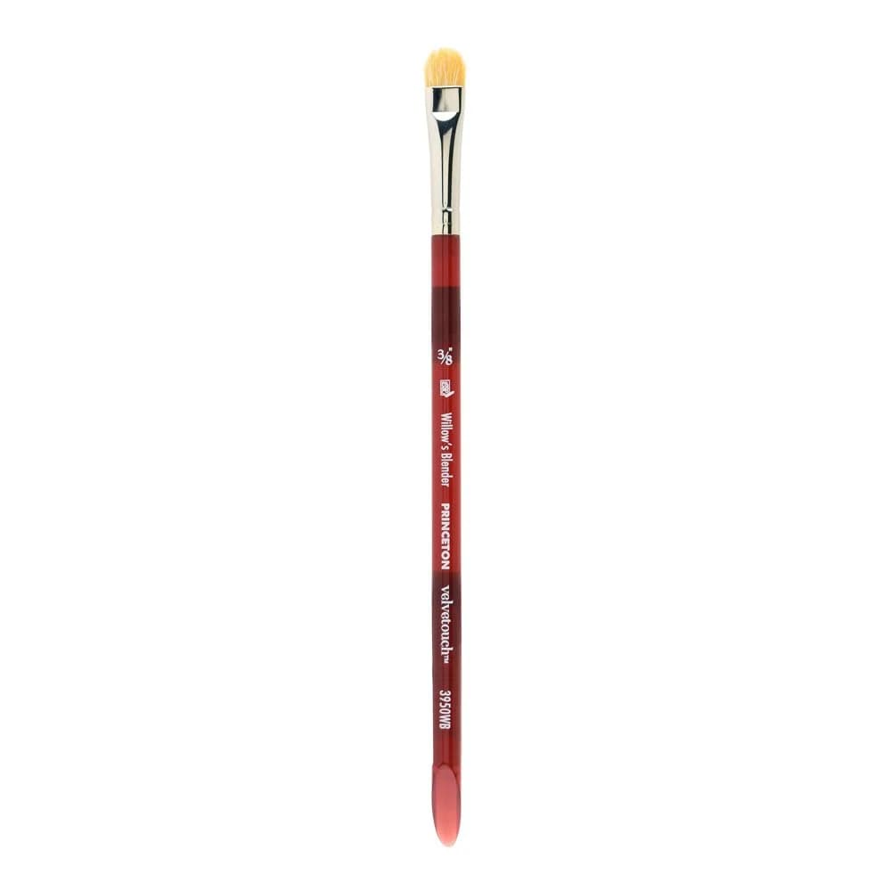 Princeton Velvetouch Artiste Mixed-Media Brush 3/8 Inch | Synthetic Blend for Acrylic, Watercolor & Oil — Blender, 3/8 Inch