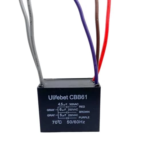 YJZR CBB61 Ceiling Fan Capacitor 4.5uf+6uf+5uf 5 Wire 250V | Controls Fan Speed & Start Mechanisms thumbnail 5