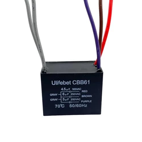 YJZR CBB61 Ceiling Fan Capacitor 4.5uf+6uf+5uf 5 Wire 250V | Controls Fan Speed & Start Mechanisms thumbnail 2