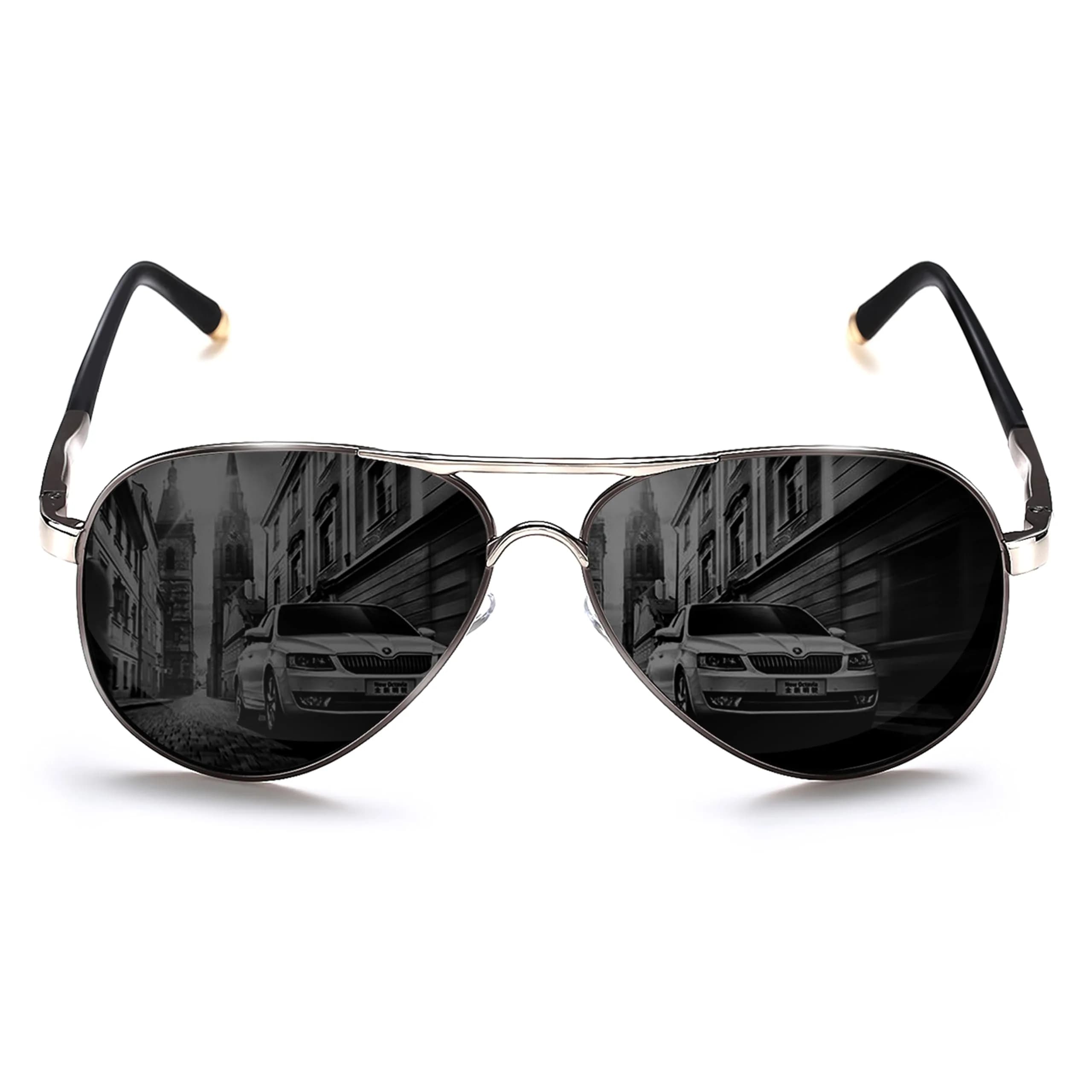 ROCKNIGHT Polarized Aviator Sunglasses Men Women UV400 Metal Frame Driving | Classic Style for All-Day Comfort — 58mm Lens Width