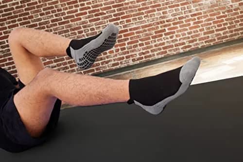 RATIVE Super Grips Anti Slip Socks for Adults Men Women | Non Skid Yoga Hospital Socks (Medium, 3-Pairs/Black) thumbnail 3