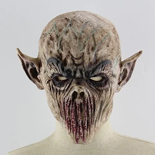 Quligeta Scary Halloween Mask - Terror Ghost Devil Zombie Latex Mask | One Size Fits Most thumbnail 3