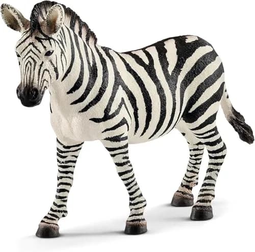 Schleich Zebra Female Wild Life Figurine 10.5 cm (4.1 inches) | Realistic Educational Toy for Kids 3-8 thumbnail 1