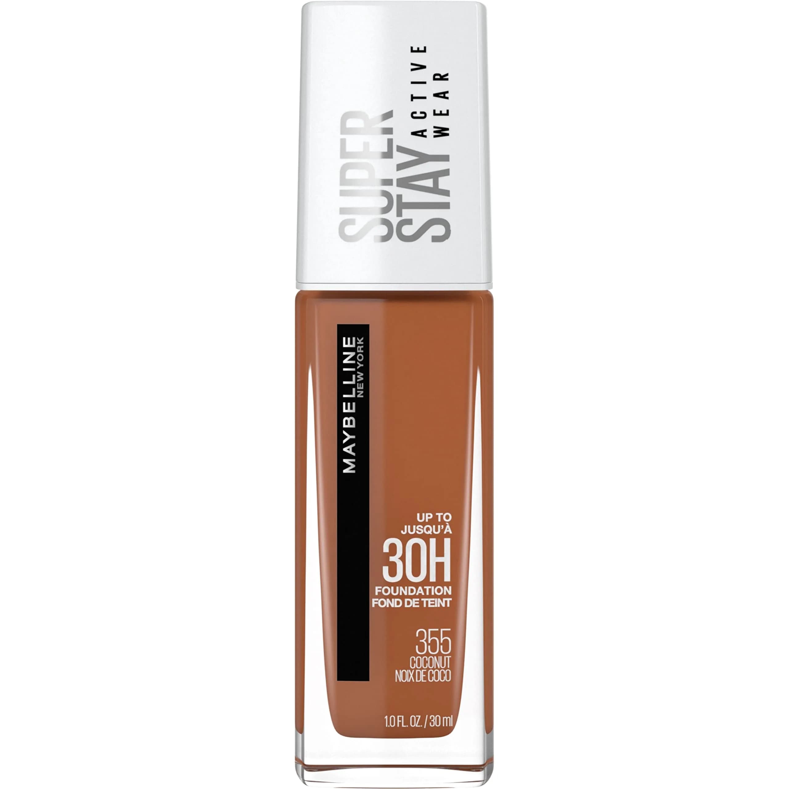 Maybelline Super Stay Full Coverage Liquid Foundation 30Hr Wear 1 Fl Oz (29.57 ml) | Transfer, Sweat & Water Resistant Matte Finish — Coconut
