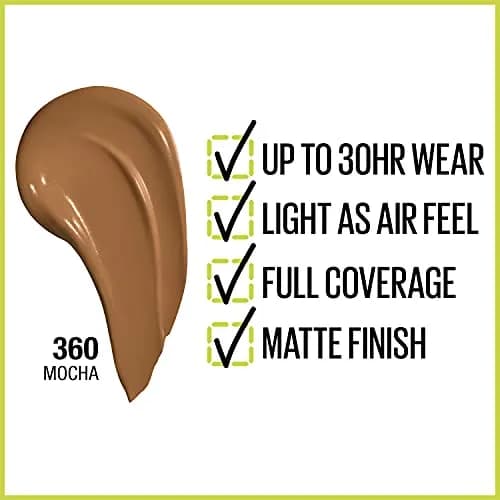 Maybelline Super Stay Full Coverage Liquid Foundation 1 Fl Oz | Up to 30Hr Matte, Transfer & Water Resistant thumbnail 2