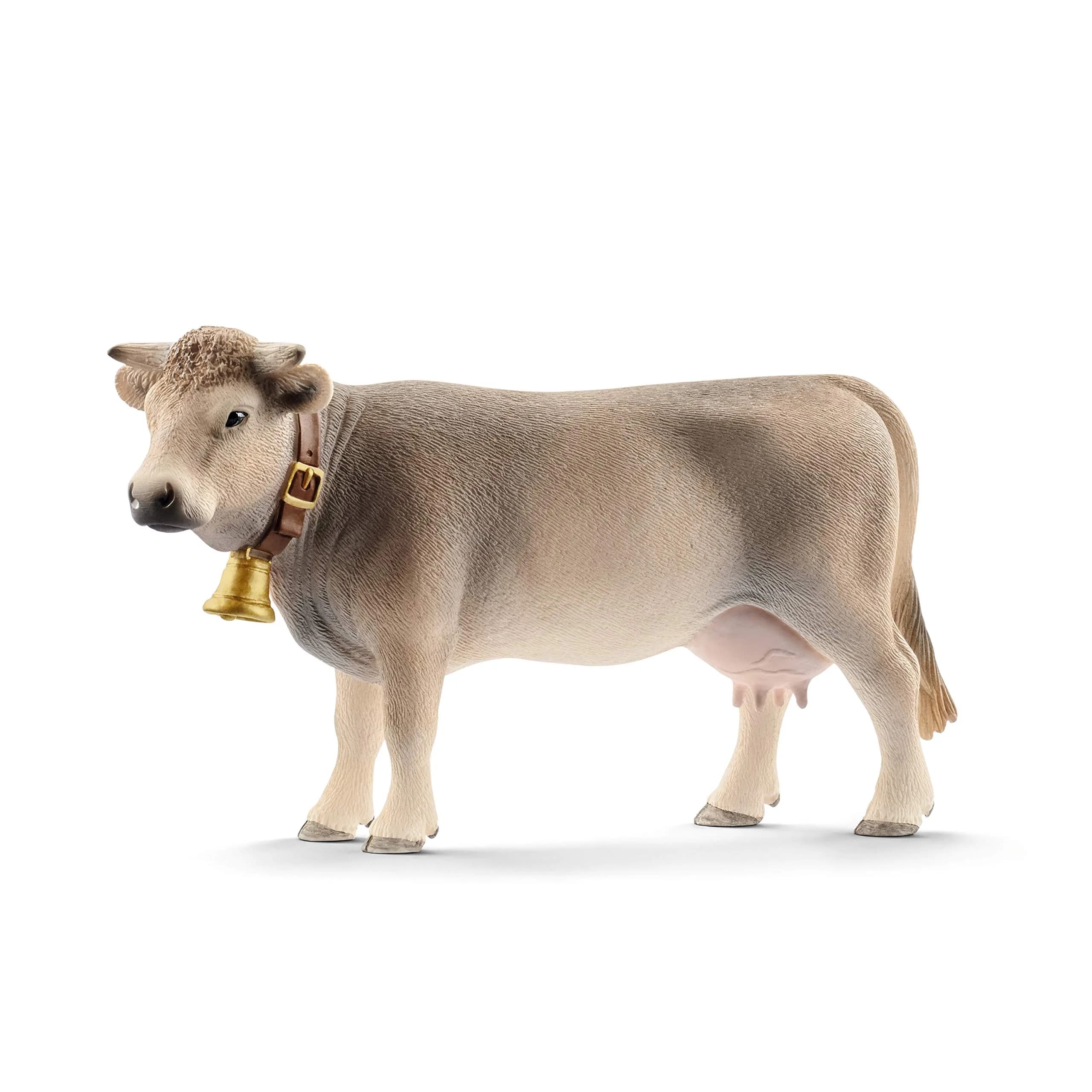 Schleich Braunvieh Cow Toy Figurine 9.5cm (3.7 inch) | Realistic Hand-Painted Animal Model for Ages 3+ — Braunvieh Cow