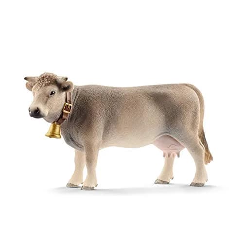 Schleich Braunvieh Cow Toy Figurine 9.5cm (3.7 inch) | Realistic Hand-Painted Animal Model for Ages 3+ thumbnail 1