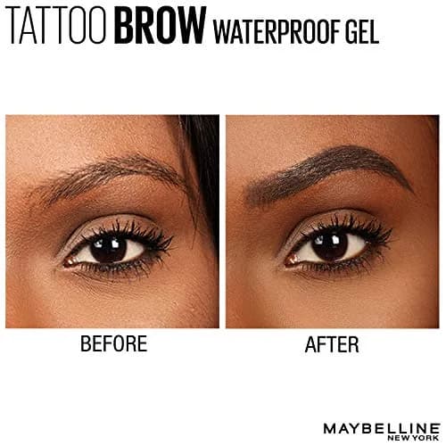 Maybelline TattooStudio Waterproof Eyebrow Gel Makeup, Medium Brown, 0.23 Fl Oz (7 ml) | Smudge-Proof & Transfer-Resistant thumbnail 5