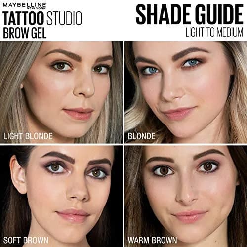 Maybelline TattooStudio Waterproof Eyebrow Gel Makeup, Medium Brown, 0.23 Fl Oz (7 ml) | Smudge-Proof & Transfer-Resistant thumbnail 7