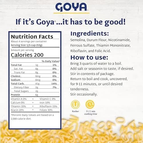 Goya Alphabet Pasta 7oz | Fun Noodles for Soups & Kids thumbnail 4