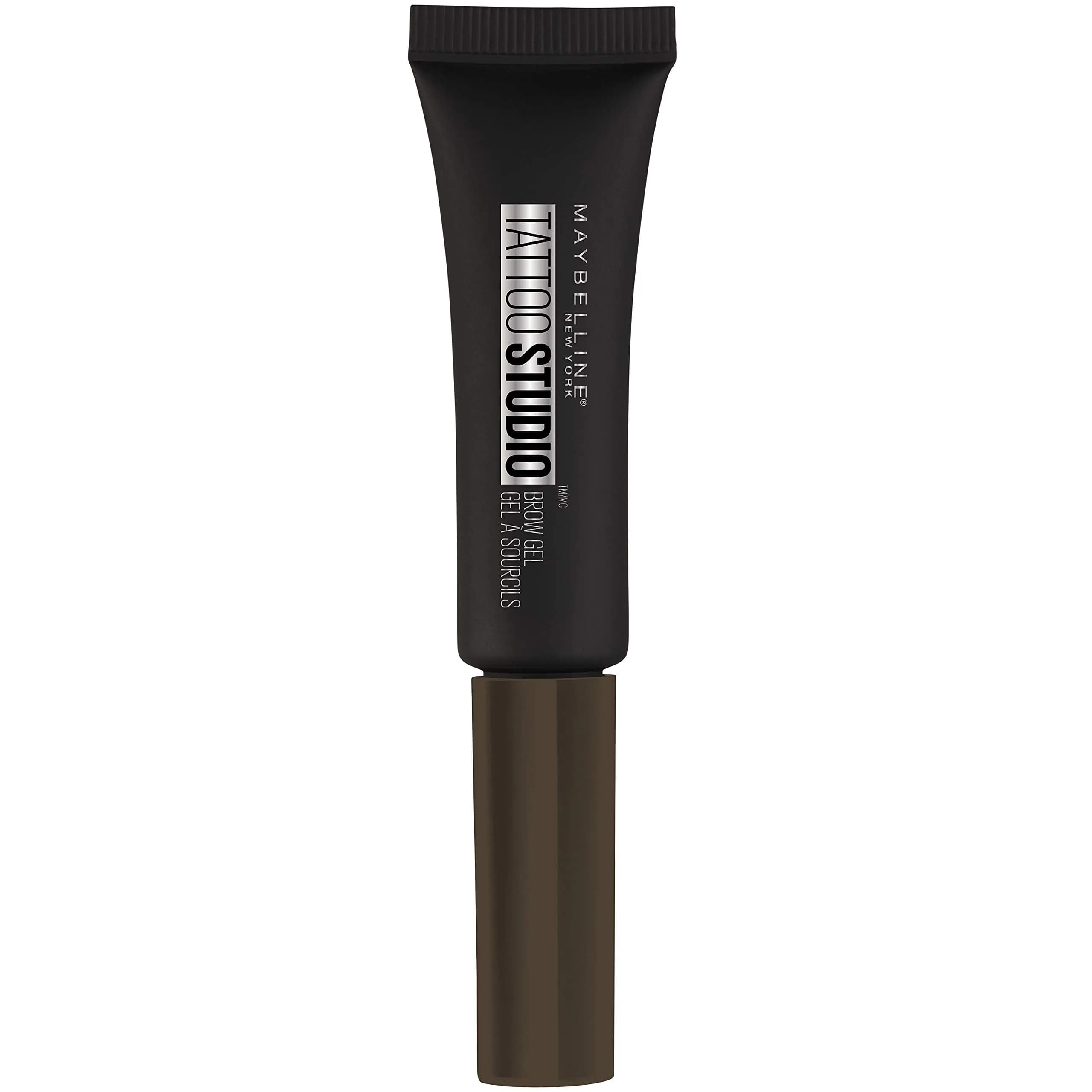 Maybelline TattooStudio Waterproof Eyebrow Gel Makeup Deep Brown 0.23 Fl Oz (6.8ml) | Smudge-Proof & Transfer-Resistant