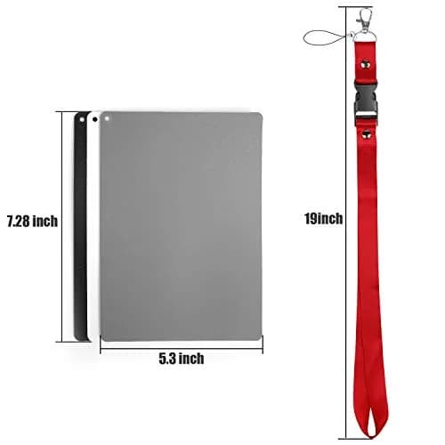 Anwenk Large Grey Card 5.3"x 7.28" (13.5x18.5 cm) | Neutral 18% Exposure Photography White Balance Card with Lanyard thumbnail 4