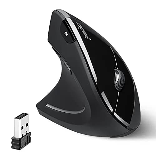 Perixx PERIMICE-713L Wireless Ergonomic Left Handed Vertical Mouse | 120x75x63 mm thumbnail 1