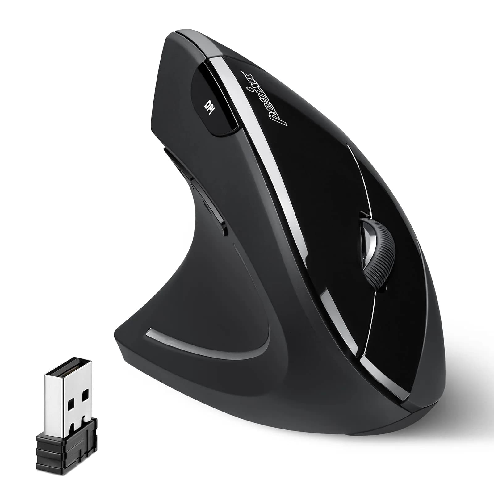 Perixx PERIMICE-713L Wireless Ergonomic Left Handed Vertical Mouse | 120x75x63 mm - main product image