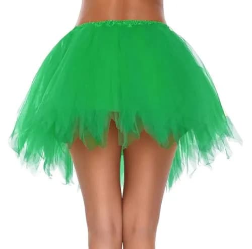v28 Women's 1950s Vintage Tutu Tulle Petticoat Ballet Bubble Skirt Regular Size (US: 0-12) | Green thumbnail 4