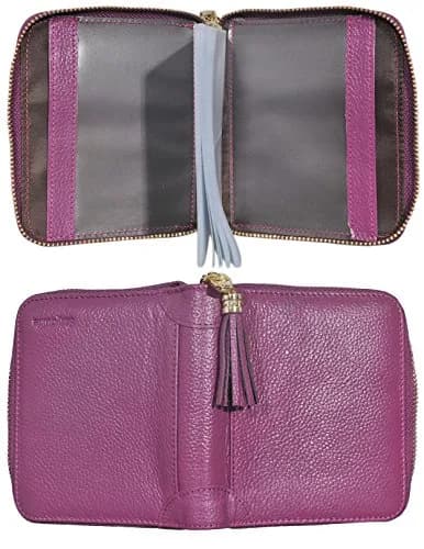 Easyoulife Womens RFID Blocking Leather Card Holder Wallet 40 Card Slots (Purple) thumbnail 5