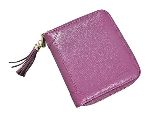 Easyoulife Womens RFID Blocking Leather Card Holder Wallet 40 Card Slots (Purple) thumbnail 7