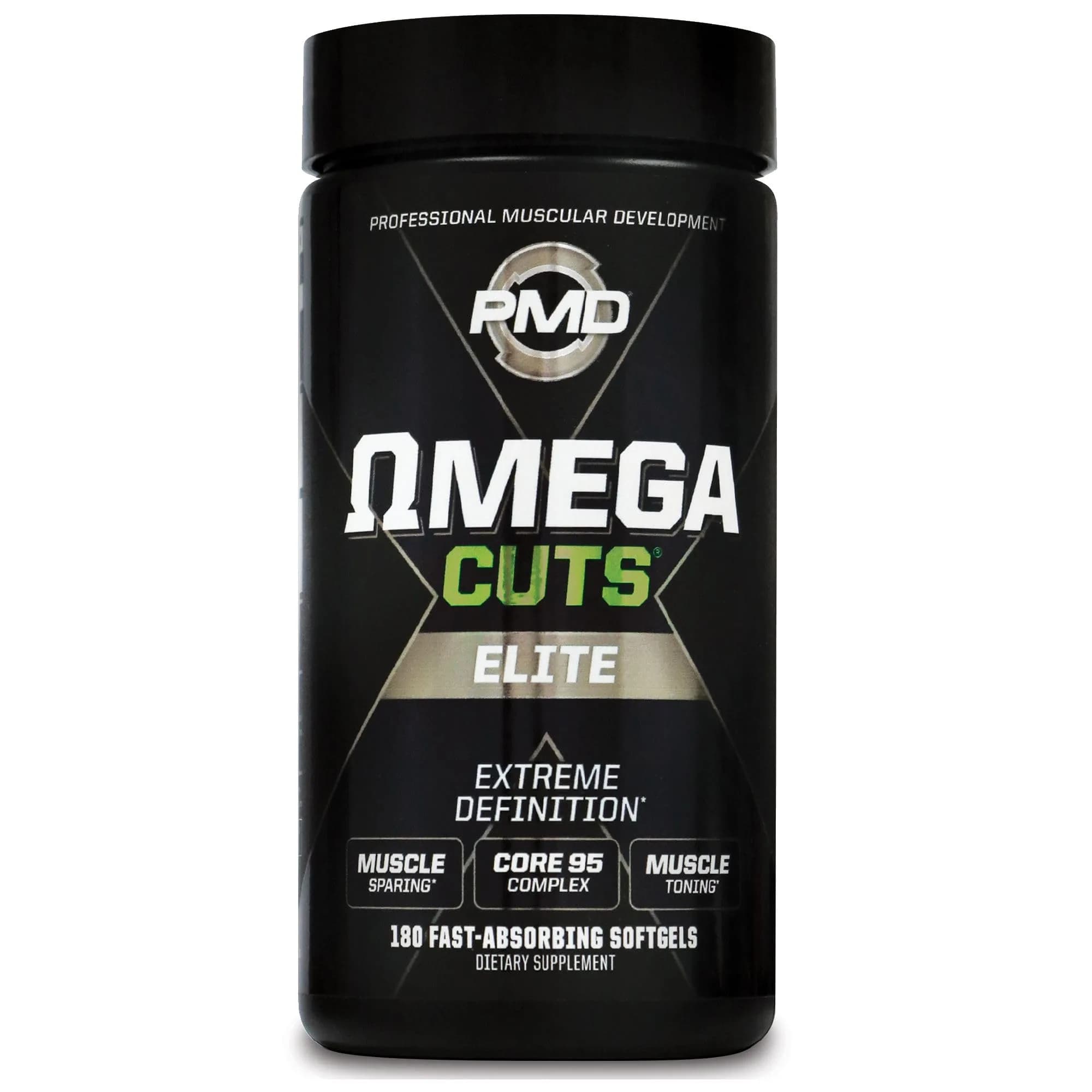 PMD Omega Cuts Elite Fat Loss-Muscle Defining Formula 180 Softgels | Supports Fat Shredding & Muscle Toning - main product image