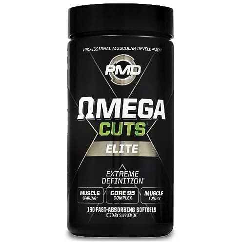 PMD Omega Cuts Elite Fat Loss-Muscle Defining Formula 180 Softgels | Supports Fat Shredding & Muscle Toning thumbnail 1