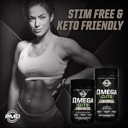 PMD Omega Cuts Elite Fat Loss-Muscle Defining Formula 180 Softgels | Supports Fat Shredding & Muscle Toning thumbnail 4