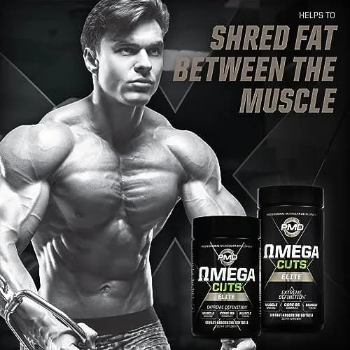 PMD Omega Cuts Elite Fat Loss-Muscle Defining Formula 180 Softgels | Supports Fat Shredding & Muscle Toning thumbnail 3