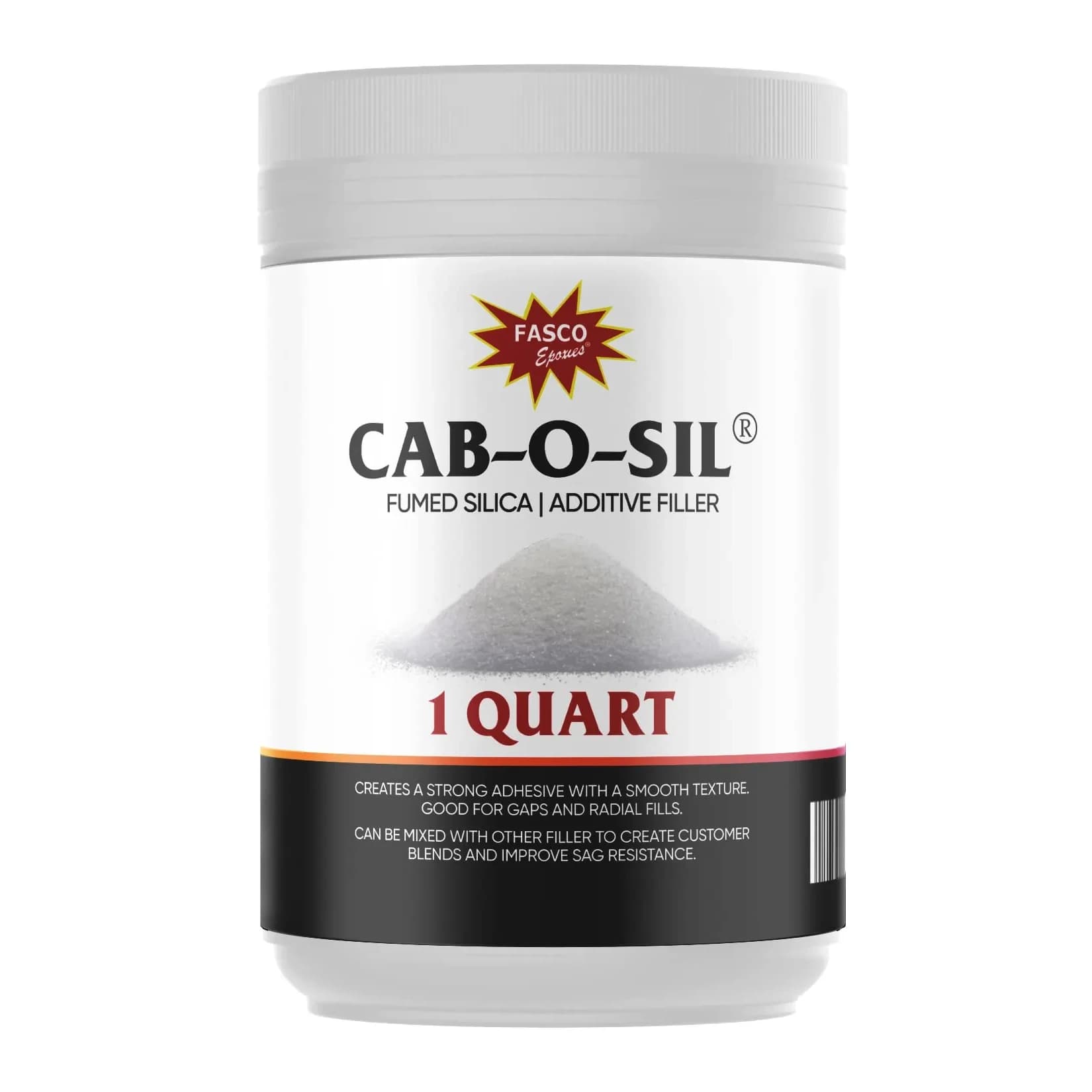 Fasco Epoxies Cab-O-SIL Fumed Silica Thickener Quart (128 fl oz / 3.78 L) | USA Imported Thickening Agent - main product image