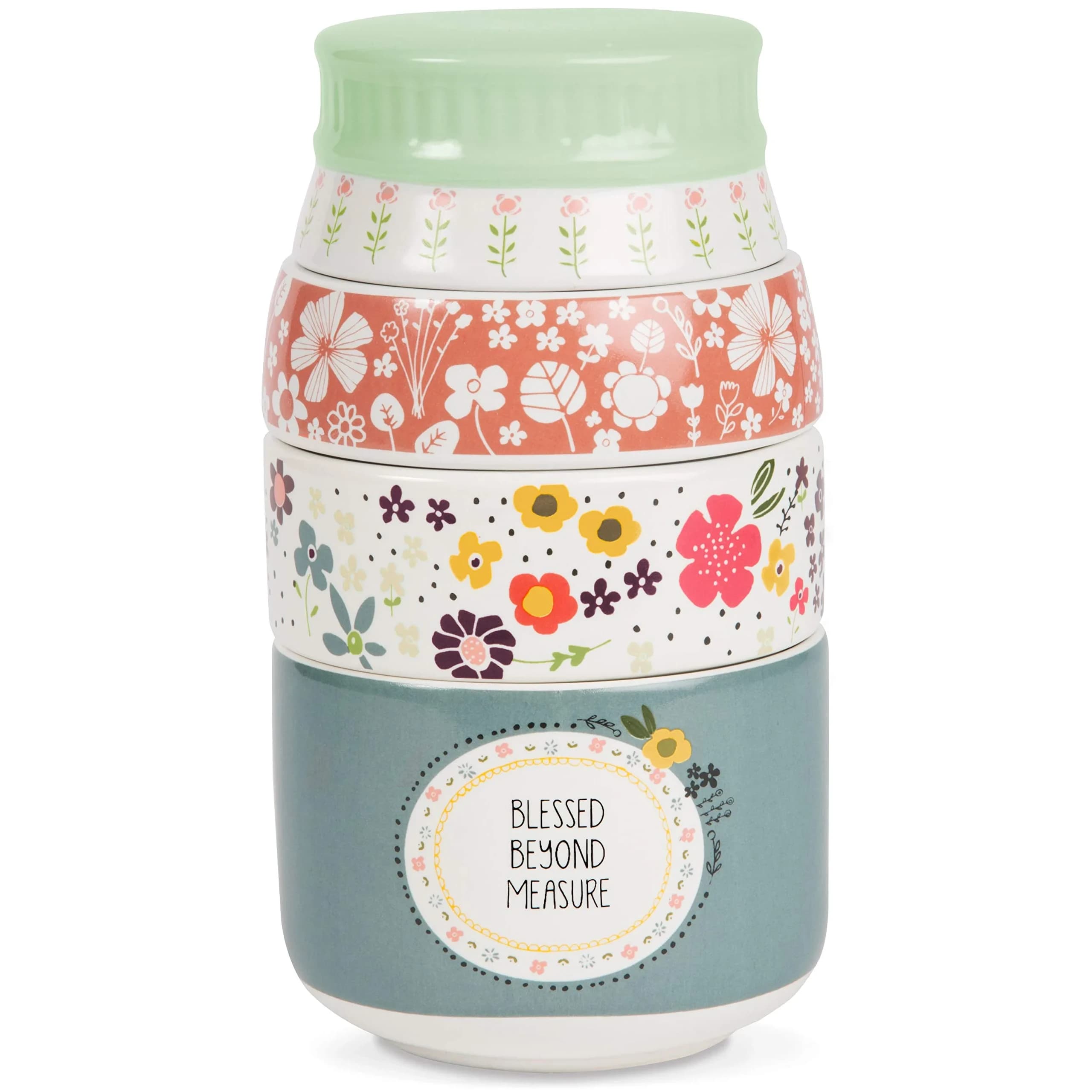Pavilion Love You More by Amylee Weeks Stoneware Measuring Cup Set, 4-Piece (1/4, 1/3, 1/2, 1 Cup) - main product image