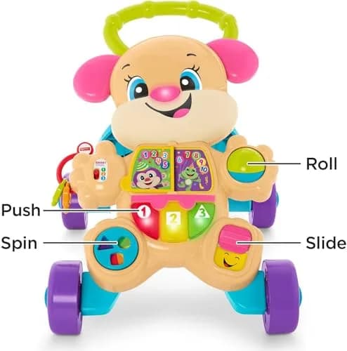 Fisher-Price Laugh & Learn Smart Stages Walker | Educational Baby & Toddler Toy for 6 Months to 3 Years thumbnail 5