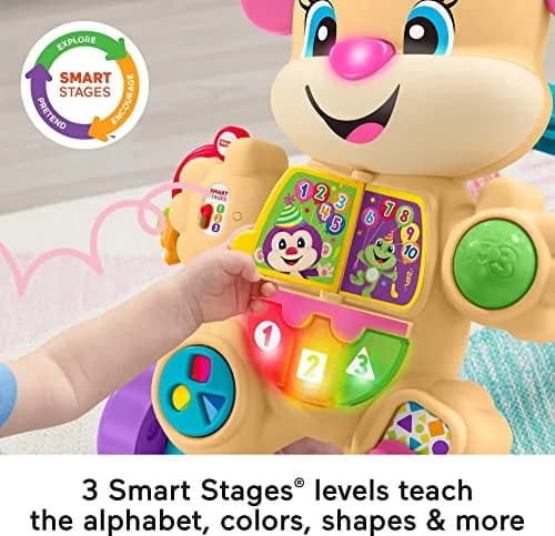 Fisher-Price Laugh & Learn Smart Stages Walker | Educational Baby & Toddler Toy for 6 Months to 3 Years thumbnail 3