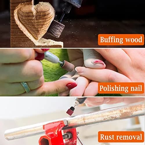 AUSTOR 132 Pieces Aluminum Oxide Sanding Drum Set with Free Box | 120 Grit, Easy to Install, Suitable for Wood & Metal thumbnail 6