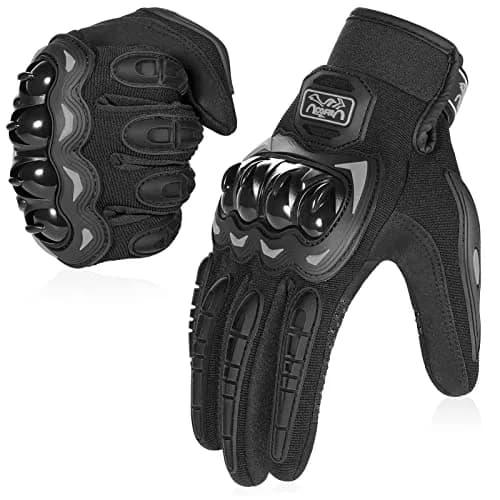 COFIT Motorcycle Gloves for Men and Women Full Finger Touchscreen Black M | Full Protection & Breathable thumbnail 1