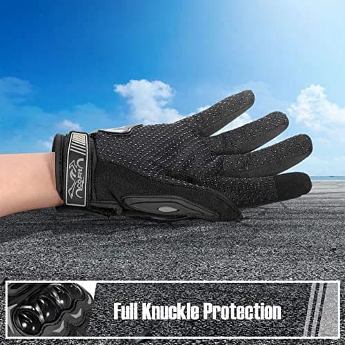 COFIT Motorcycle Gloves for Men and Women Full Finger Touchscreen Black M | Full Protection & Breathable thumbnail 4