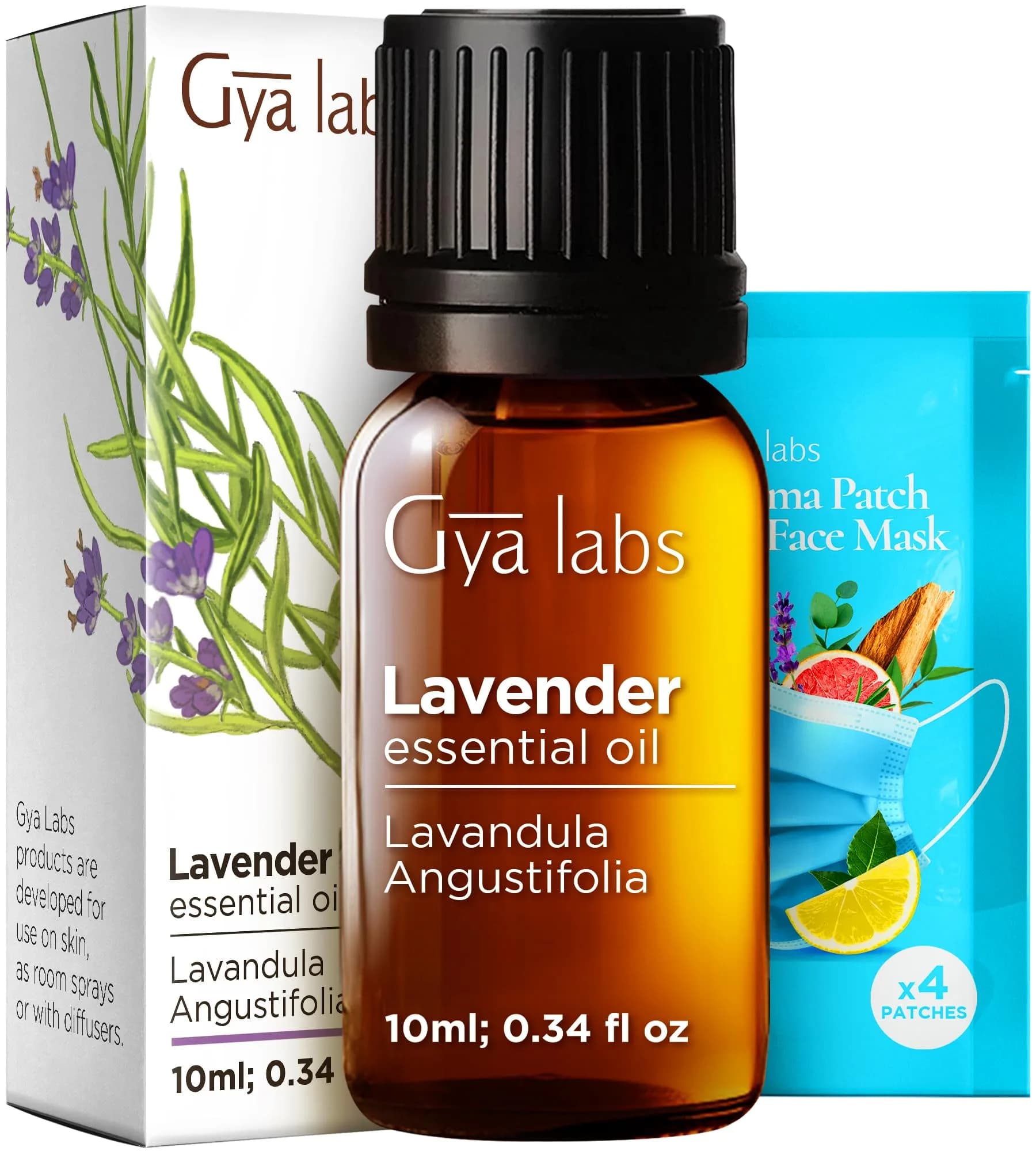 Gya Labs Lavender Essential Oil Pure 0.34 Fl Oz (10 ml) | USA Imported for Diffuser, Skin, Hair & Candle Making