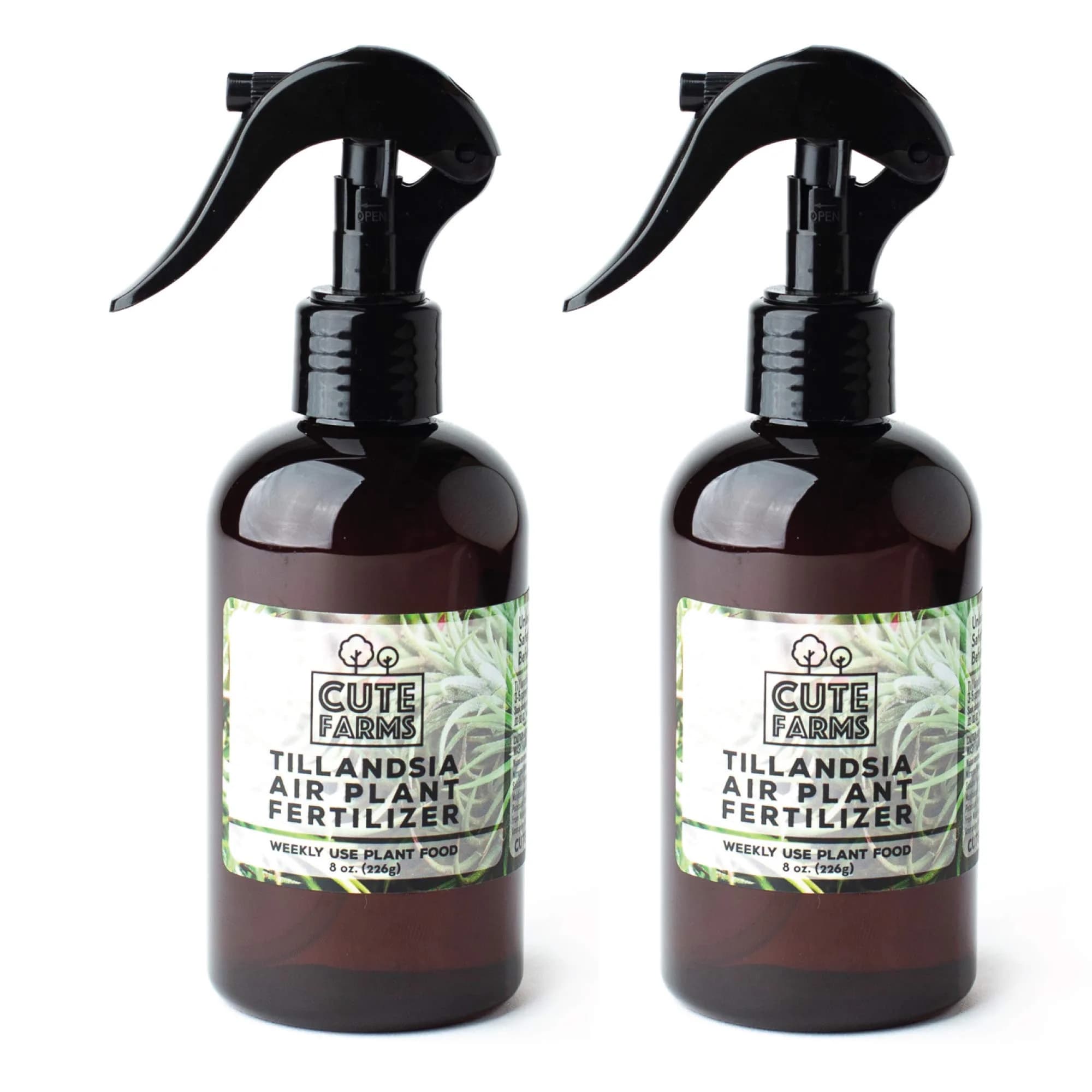 Cute Farms Air Plant Fertilizer Spray | Gentle Weekly Use Formula Plant Food | 16 fl oz (2 Pack) | Nutrient Blend for Epiphytes — 8 oz