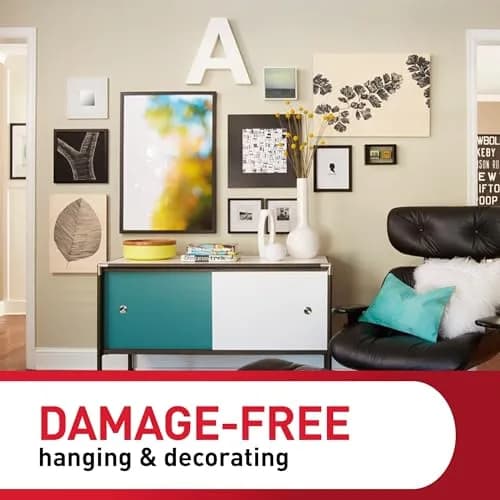 Command Canvas Hangers, 3 lb Capacity, 3 White Hangers & 4 Large Strips | Damage-Free Hanging for Canvas Art thumbnail 6