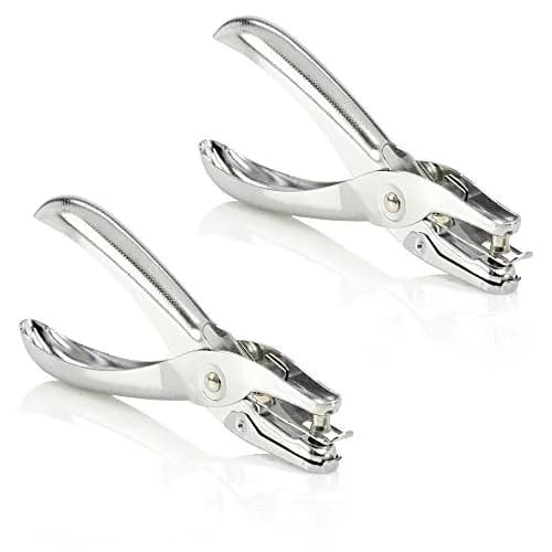 Swingline 1 Hole Punch Chrome 2-Pack | Durable, Compact, 5 Sheet Capacity thumbnail 1