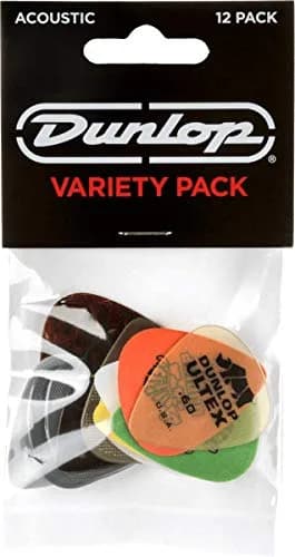 Jim Dunlop Acoustic Pick Variety Pack - 12 Pack | Explore Tone with USA-Made Picks thumbnail 1