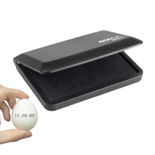 Handy Stamps Micro 1 Ink Pad 3x4 Inches | Food Grade Black Egg Safe Ink for Egg Marking thumbnail 1