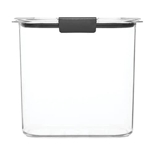 Rubbermaid Brilliance 12-Cup Airtight Food Storage Container | Clear/Grey, BPA-Free, Leak-Proof, Stackable thumbnail 2