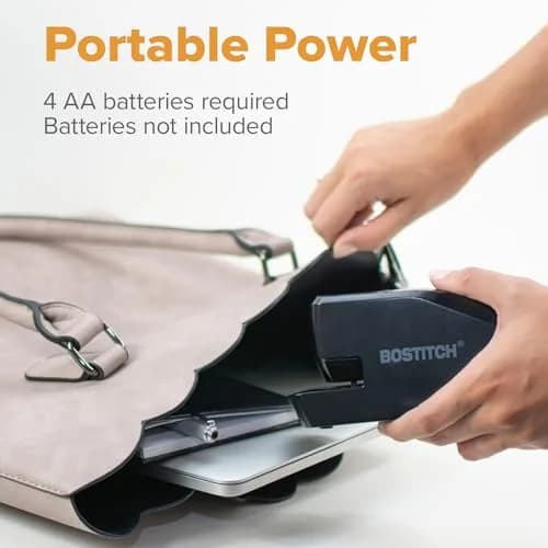 Bostitch Office Portable Electric Stapler 20 Sheets | AC or Battery Powered Black thumbnail 5