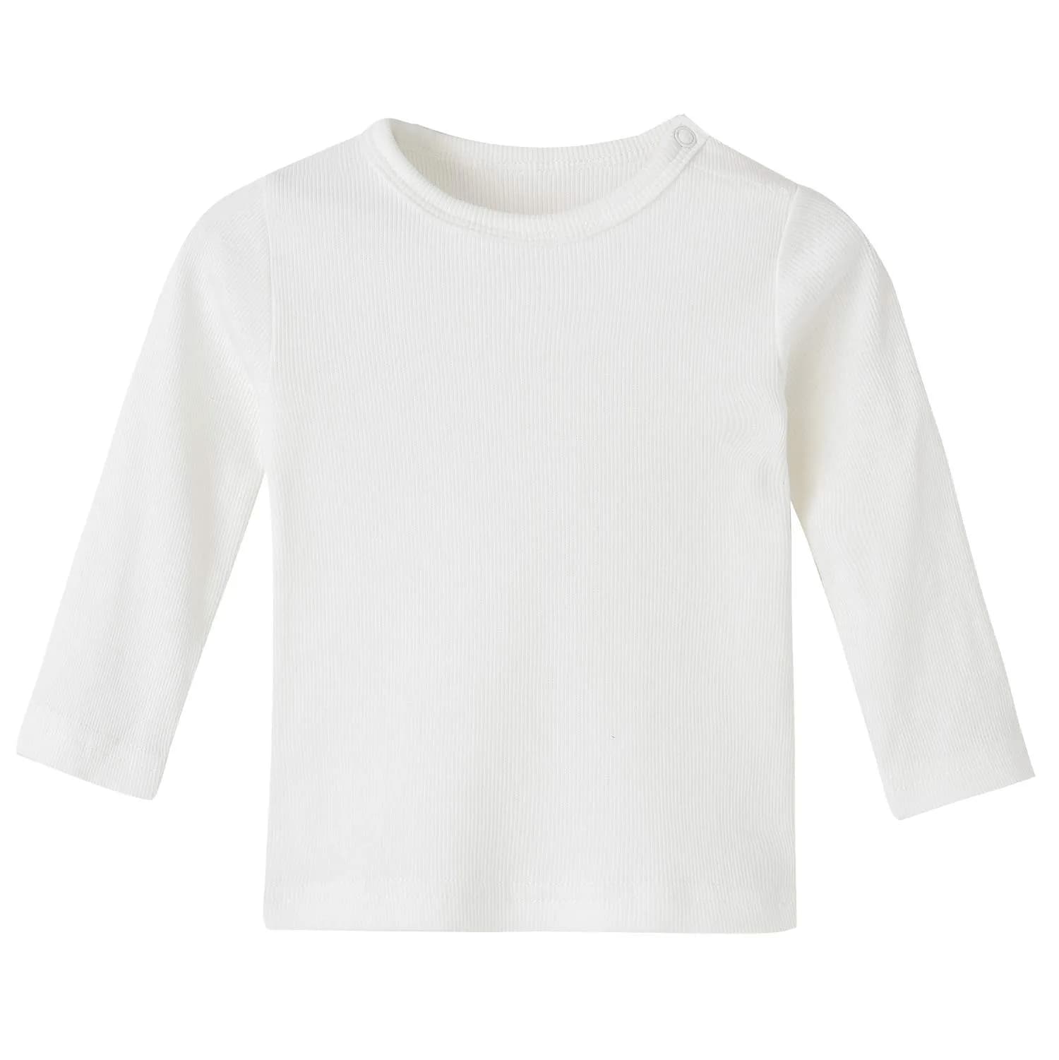 Enfants Chéris Toddler Long Sleeve T Shirt 24 Months Cream White | Soft Cotton Baby Top for Boys & Girls