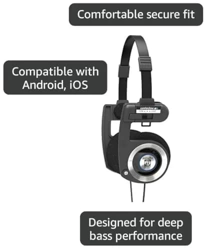 Koss Porta Pro On-Ear Headphones | Deep Bass, 60 Ohm Impedance, 15-25kHz Frequency Response thumbnail 3