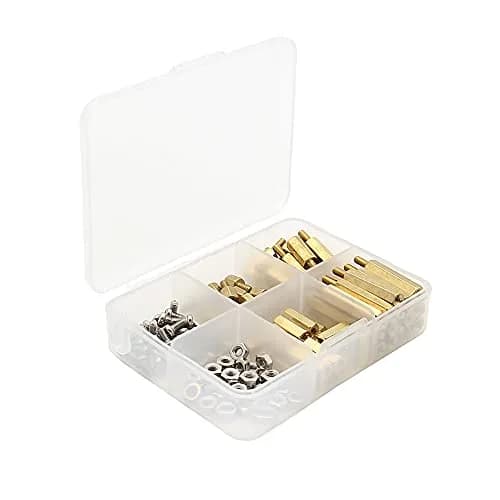 Geekworm M2.5 Brass Hex Spacer/Standoffs Screws Nuts Kit for Raspberry Pi 5/4B/3B+ 100Pcs | Installation Tool with Storage Case thumbnail 7