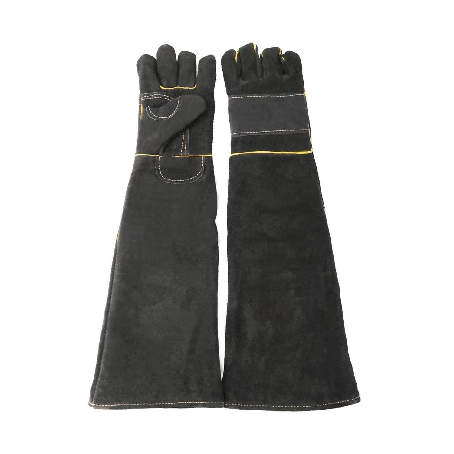 AOWPFVV Animal Handling Gloves Bite Proof for Dogs, Cats, 60cm (23.6in) Large | ANSI Cut Level A5 Protection — Black Size Large 23.6in