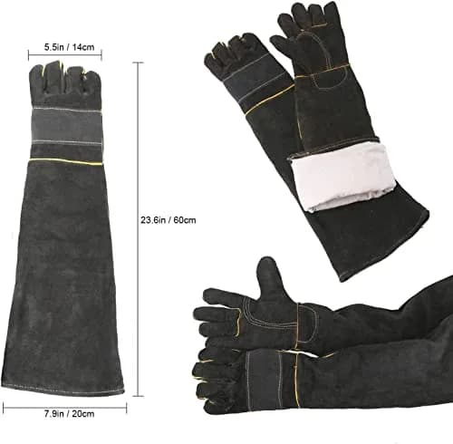 AOWPFVV Animal Handling Gloves 60cm (23.6in) | Bite Proof, Cut Resistant, Heat Resistant thumbnail 4